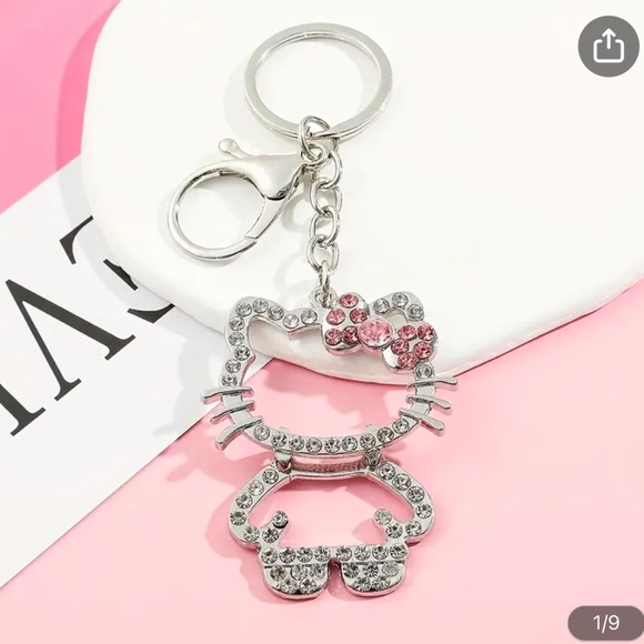 Hello Kitty Rhinestone Keychain - Picture 3 of 5